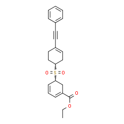 ChemSpider 2D Image | Ethyl 5-{[4-(phenylethynyl)-3-cyclohexen-1-yl]sulfonyl}-1,3-cyclohexadiene-1-carboxylate | C23H24O4S