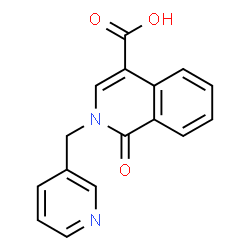 ChemSpider 2D Image | 1-Oxo-2-(3-pyridinylmethyl)-1,2-dihydro-4-isoquinolinecarboxylic acid | C16H12N2O3