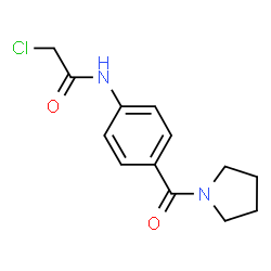 ChemSpider 2D Image | 2-Chloro-N-[4-(1-pyrrolidinylcarbonyl)phenyl]acetamide | C13H15ClN2O2
