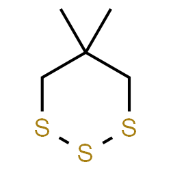 ChemSpider 2D Image | 5,5-Dimethyl-1,2,3-trithiane | C5H10S3