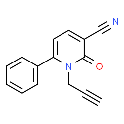 ChemSpider 2D Image | 2-Oxo-6-phenyl-1-(2-propyn-1-yl)-1,2-dihydro-3-pyridinecarbonitrile | C15H10N2O