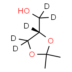 ChemSpider 2D Image | [(4S)-2,2-Dimethyl(~2~H_3_)-1,3-dioxolan-4-yl](~2~H_2_)methanol | C6H7D5O3