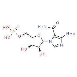 ChemSpider 2D Image | 4-Amino-1-(5-O-phosphono-beta-L-ribofuranosyl)-1H-imidazole-5-carboxamide | C9H15N4O8P
