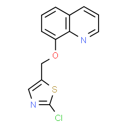 ChemSpider 2D Image | 8-[(2-Chloro-5-thiazolyl)methoxy]quinoline | C13H9ClN2OS