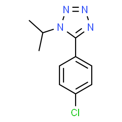 ChemSpider 2D Image | 5-(4-Chlorophenyl)-1-isopropyl-1H-tetrazole | C10H11ClN4