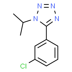 ChemSpider 2D Image | 5-(3-Chlorophenyl)-1-isopropyl-1H-tetrazole | C10H11ClN4