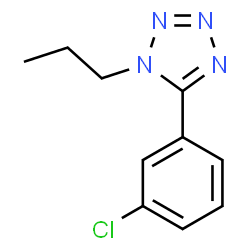 ChemSpider 2D Image | 5-(3-Chlorophenyl)-1-propyl-1H-tetrazole | C10H11ClN4