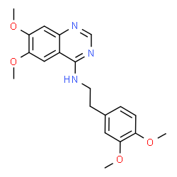 ChemSpider 2D Image | N-[2-(3,4-Dimethoxyphenyl)ethyl]-6,7-dimethoxy-4-quinazolinamine | C20H23N3O4