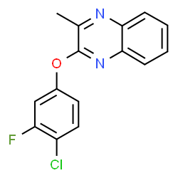 ChemSpider 2D Image | 2-(4-Chloro-3-fluorophenoxy)-3-methylquinoxaline | C15H10ClFN2O
