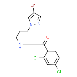 ChemSpider 2D Image | N-[3-(4-Bromo-1H-pyrazol-1-yl)propyl]-2,4-dichlorobenzamide | C13H12BrCl2N3O