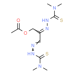 ChemSpider 2D Image | (2Z,3E)-2,3-Bis[(dimethylcarbamothioyl)hydrazono]propyl acetate | C11H20N6O2S2