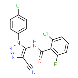 ChemSpider 2D Image | 2-Chloro-N-[1-(4-chlorophenyl)-4-cyano-1H-1,2,3-triazol-5-yl]-6-fluorobenzamide | C16H8Cl2FN5O