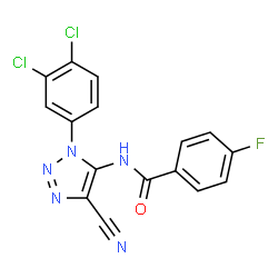 ChemSpider 2D Image | N-[4-Cyano-1-(3,4-dichlorophenyl)-1H-1,2,3-triazol-5-yl]-4-fluorobenzamide | C16H8Cl2FN5O