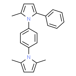 ChemSpider 2D Image | 1-[4-(2,5-Dimethyl-1H-pyrrol-1-yl)phenyl]-2-methyl-5-phenyl-1H-pyrrole | C23H22N2