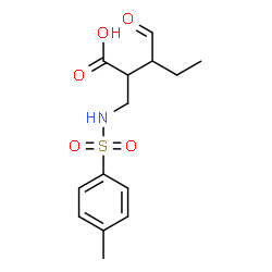 ChemSpider 2D Image | 3-Formyl-2-({[(4-methylphenyl)sulfonyl]amino}methyl)pentanoic acid | C14H19NO5S