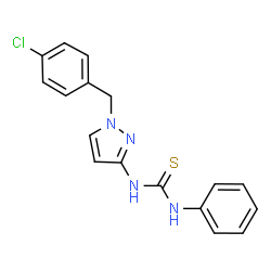 ChemSpider 2D Image | 1-[1-(4-Chlorobenzyl)-1H-pyrazol-3-yl]-3-phenylthiourea | C17H15ClN4S
