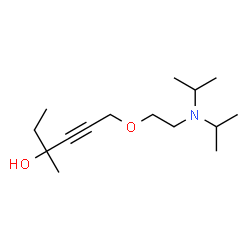 ChemSpider 2D Image | 6-[2-(Diisopropylamino)ethoxy]-3-methyl-4-hexyn-3-ol | C15H29NO2