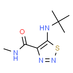 ChemSpider 2D Image | 5-(tert-butylamino)-N-methyl-1,2,3-thiadiazole-4-carboxamide | C8H14N4OS