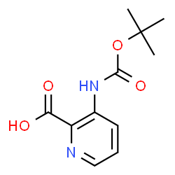 ChemSpider 2D Image | 3-({[(2-Methyl-2-propanyl)oxy]carbonyl}amino)-2-pyridinecarboxylic acid | C11H14N2O4
