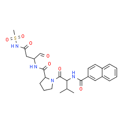 ChemSpider 2D Image | N-(2-Naphthoyl)valyl-N-{4-[(methylsulfonyl)amino]-1,4-dioxo-2-butanyl}prolinamide | C26H32N4O7S