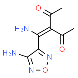 ChemSpider 2D Image | 3-[Amino(4-amino-1,2,5-oxadiazol-3-yl)methylene]-2,4-pentanedione | C8H10N4O3