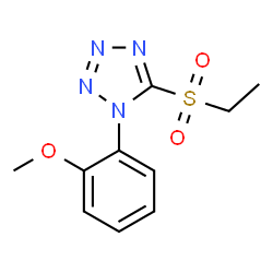 ChemSpider 2D Image | 5-(Ethylsulfonyl)-1-(2-methoxyphenyl)-1H-tetrazole | C10H12N4O3S