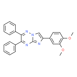 ChemSpider 2D Image | 6-(3,4-Dimethoxyphenyl)-2,3-diphenylimidazo[1,2-b][1,2,4]triazine | C25H20N4O2