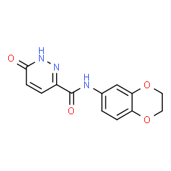 ChemSpider 2D Image | N-(2,3-Dihydro-1,4-benzodioxin-6-yl)-6-oxo-1,6-dihydro-3-pyridazinecarboxamide | C13H11N3O4