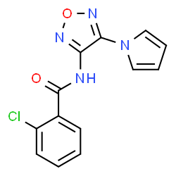 ChemSpider 2D Image | 2-Chloro-N-[4-(1H-pyrrol-1-yl)-1,2,5-oxadiazol-3-yl]benzamide | C13H9ClN4O2