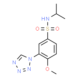 ChemSpider 2D Image | N-Isopropyl-4-methoxy-3-tetrazol-1-yl-benzenesulfonamide | C11H15N5O3S