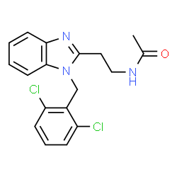 ChemSpider 2D Image | N-{2-[1-(2,6-Dichlorobenzyl)-1H-benzimidazol-2-yl]ethyl}acetamide | C18H17Cl2N3O