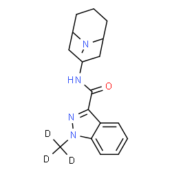 ChemSpider 2D Image | 1-(~2~H_3_)Methyl-N-(9-methyl-9-azabicyclo[3.3.1]non-3-yl)-1H-indazole-3-carboxamide | C18H21D3N4O