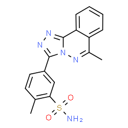ChemSpider 2D Image | 2-Methyl-5-(6-methyl[1,2,4]triazolo[3,4-a]phthalazin-3-yl)benzenesulfonamide | C17H15N5O2S