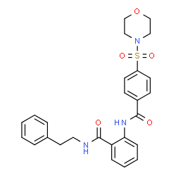 ChemSpider 2D Image | 2-{[4-(4-Morpholinylsulfonyl)benzoyl]amino}-N-(2-phenylethyl)benzamide | C26H27N3O5S