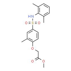 ChemSpider 2D Image | Methyl {4-[(2,6-dimethylphenyl)sulfamoyl]-2-methylphenoxy}acetate | C18H21NO5S