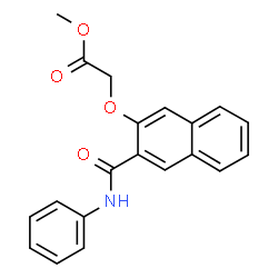 ChemSpider 2D Image | Methyl {[3-(phenylcarbamoyl)-2-naphthyl]oxy}acetate | C20H17NO4