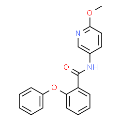 ChemSpider 2D Image | N-(6-Methoxy-3-pyridinyl)-2-phenoxybenzamide | C19H16N2O3