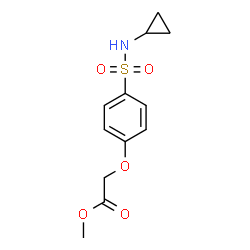 ChemSpider 2D Image | Methyl [4-(cyclopropylsulfamoyl)phenoxy]acetate | C12H15NO5S
