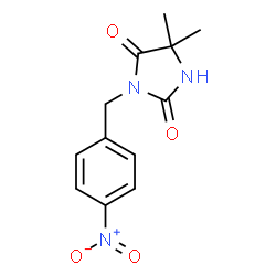 ChemSpider 2D Image | 5,5-Dimethyl-3-(4-nitrobenzyl)-2,4-imidazolidinedione | C12H13N3O4