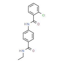 ChemSpider 2D Image | 2-Chloro-N-[4-(ethylcarbamoyl)phenyl]benzamide | C16H15ClN2O2