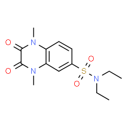 ChemSpider 2D Image | N,N-Diethyl-1,4-dimethyl-2,3-dioxo-1,2,3,4-tetrahydro-6-quinoxalinesulfonamide | C14H19N3O4S
