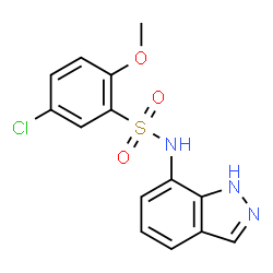 ChemSpider 2D Image | 5-Chloro-N-(1H-indazol-7-yl)-2-methoxybenzenesulfonamide | C14H12ClN3O3S
