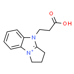 ChemSpider 2D Image | 1H-pyrrolo[1,2-a][3,1]benzimidazolium, 4-(2-carboxyethyl)-2,3-dihydro- | C13H15N2O2