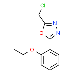 ChemSpider 2D Image | 2-(Chloromethyl)-5-(2-ethoxyphenyl)-1,3,4-oxadiazole | C11H11ClN2O2