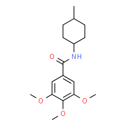 ChemSpider 2D Image | 3,4,5-Trimethoxy-N-(4-methylcyclohexyl)benzamide | C17H25NO4