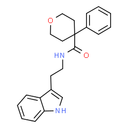 ChemSpider 2D Image | N-[2-(1H-Indol-3-yl)ethyl]-4-phenyltetrahydro-2H-pyran-4-carboxamide | C22H24N2O2