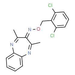 ChemSpider 2D Image | N-[(2,6-Dichlorobenzyl)oxy]-2,4-dimethyl-3H-1,5-benzodiazepin-3-imine | C18H15Cl2N3O