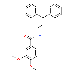 ChemSpider 2D Image | N-(3,3-Diphenylpropyl)-3,4-dimethoxybenzamide | C24H25NO3
