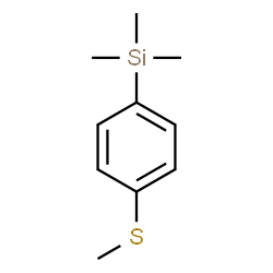 ChemSpider 2D Image | Silane, trimethyl(4-(methylthio)phenyl)- | C10H16SSi