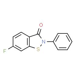 ChemSpider 2D Image | 6-fluoro-2-phenyl-1,2-benzothiazol-3-one | C13H8FNOS